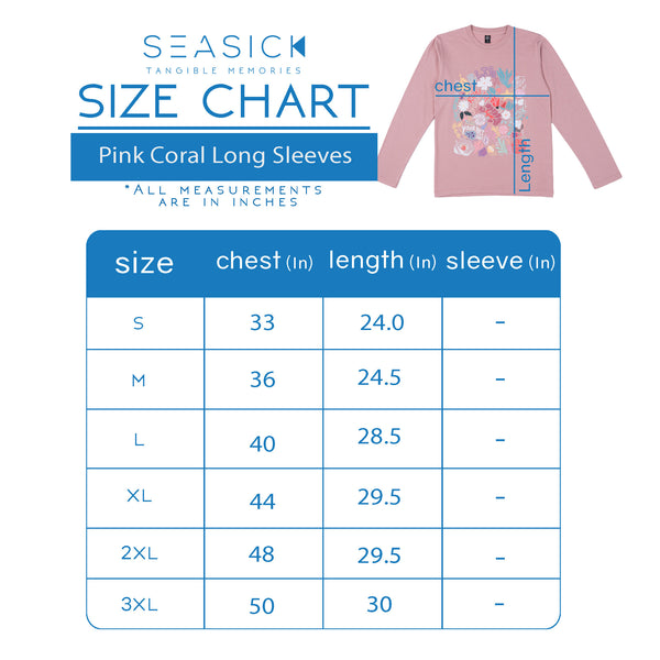 Unisex-Pink Coral Long Sleeves
