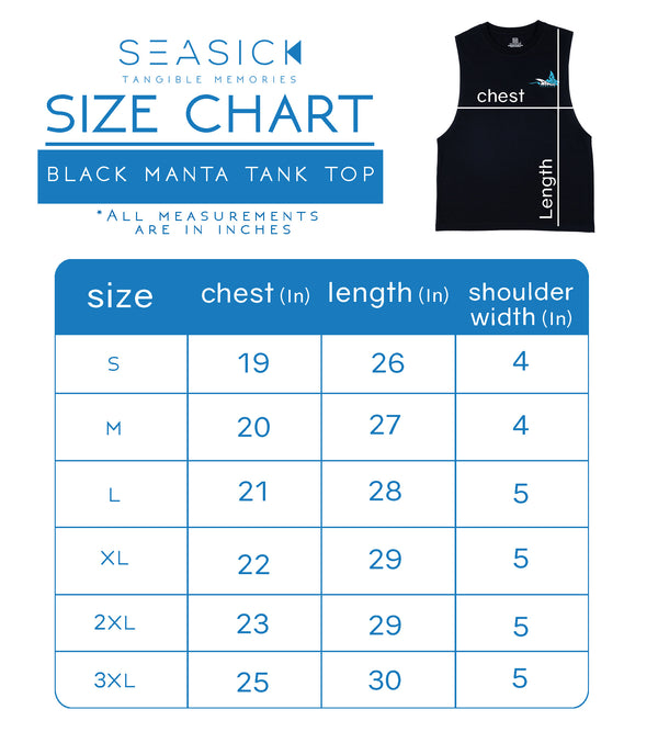 Black Manta Ray Tank Top