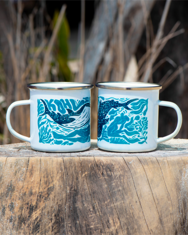 WHALESHARK ENAMEL MUG