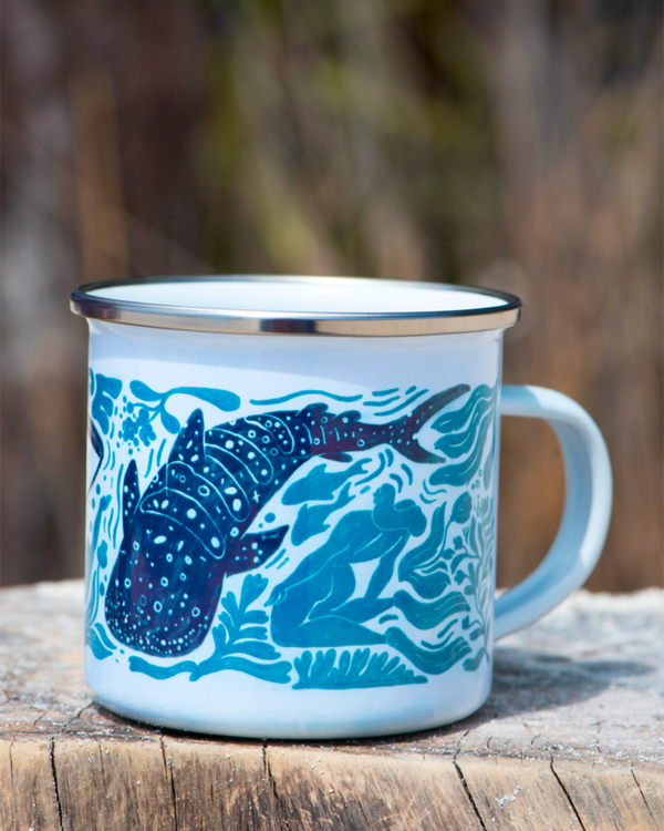 WHALESHARK ENAMEL MUG