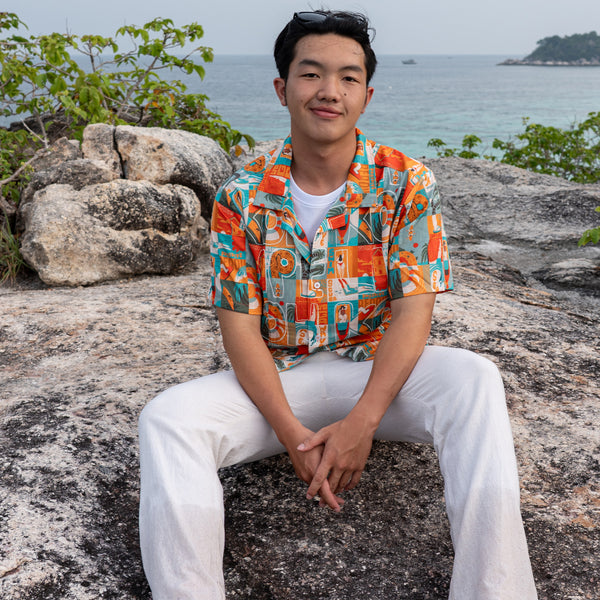 Orange Hawaiian Shirt Koh Lipe