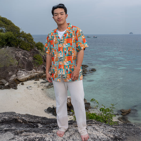 Orange Hawaiian Shirt Koh Lipe