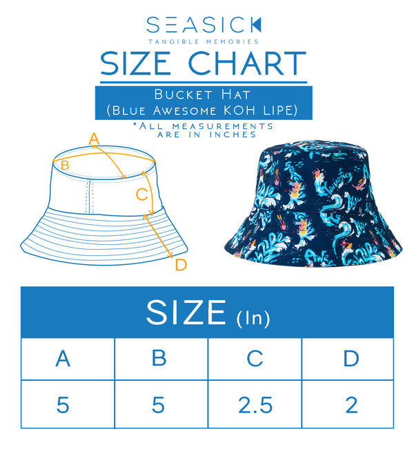 Bucket Hat (Blue Awesome KOH LIPE)
