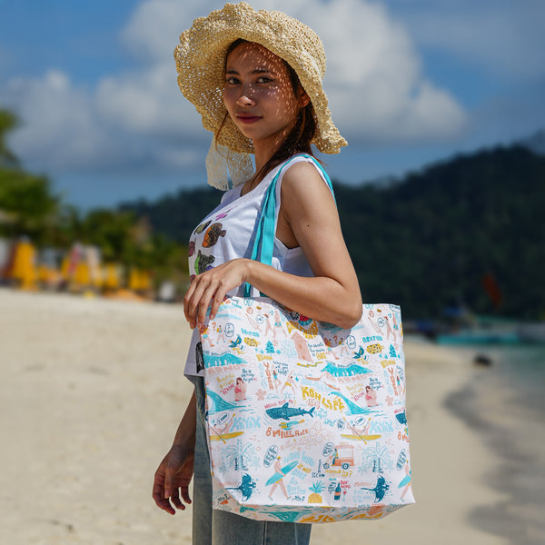 KOH LIPE VIBES SHOULDER TOTE BAG – 100% POLYESTER