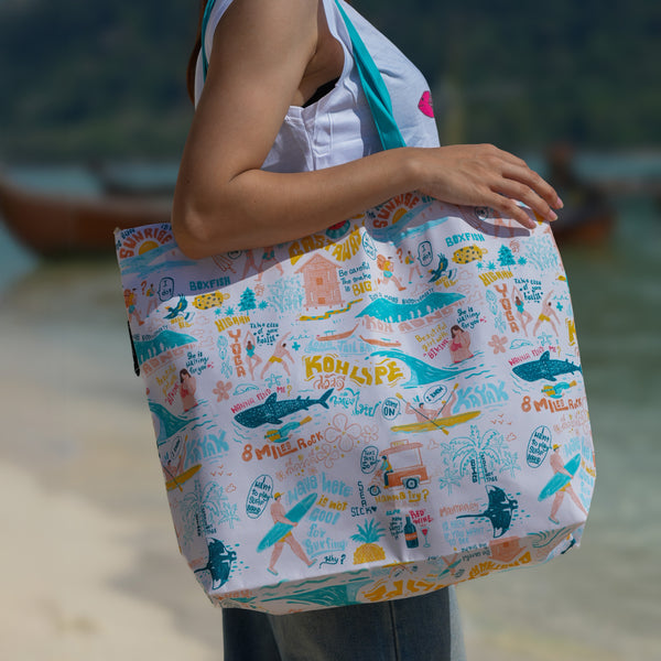 KOH LIPE VIBES SHOULDER TOTE BAG – 100% POLYESTER