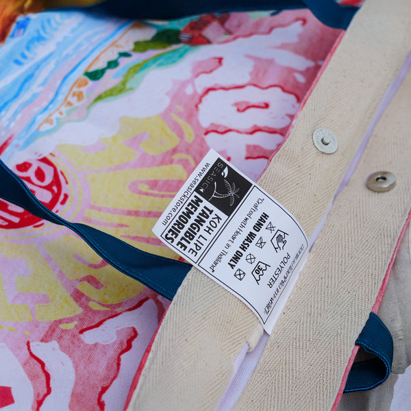 SUNSET KOH LIPE SHOULDER TOTE BAG – 100% POLYESTER