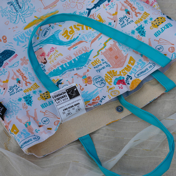 KOH LIPE VIBES SHOULDER TOTE BAG – 100% POLYESTER