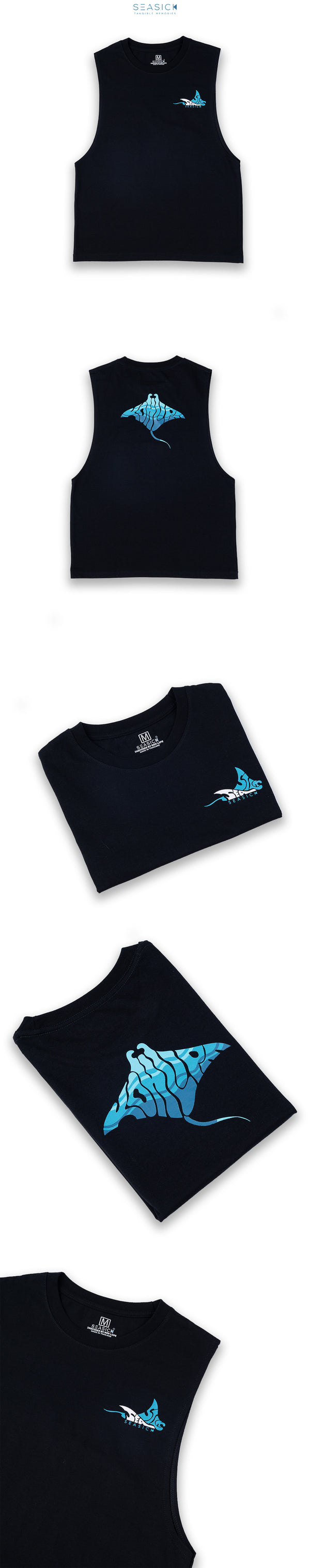 Black Manta Ray Tank Top