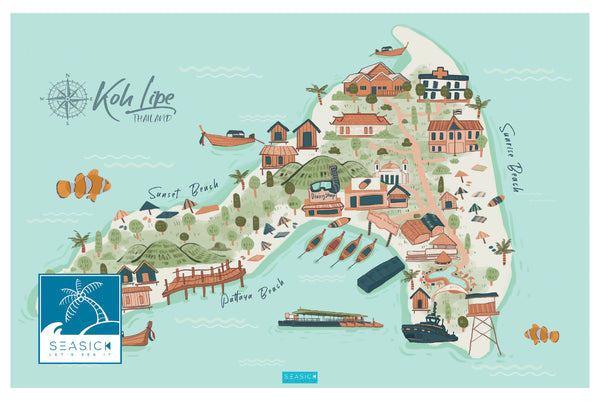 Photo Frame: Map of Koh Lipe แผนที่เกาะหลีเป๊ะ