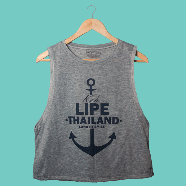 เสื้อกล้ามเว้าข้าง ANCHOR PRINTED VEST TOP