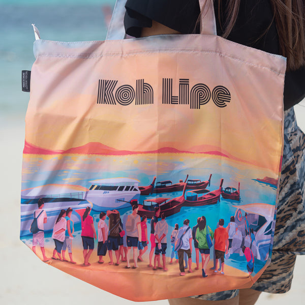 กระเป๋าถุงผ้าโพลีเอสเตอร์ [Lipe Journey : Foldable shopping bag]